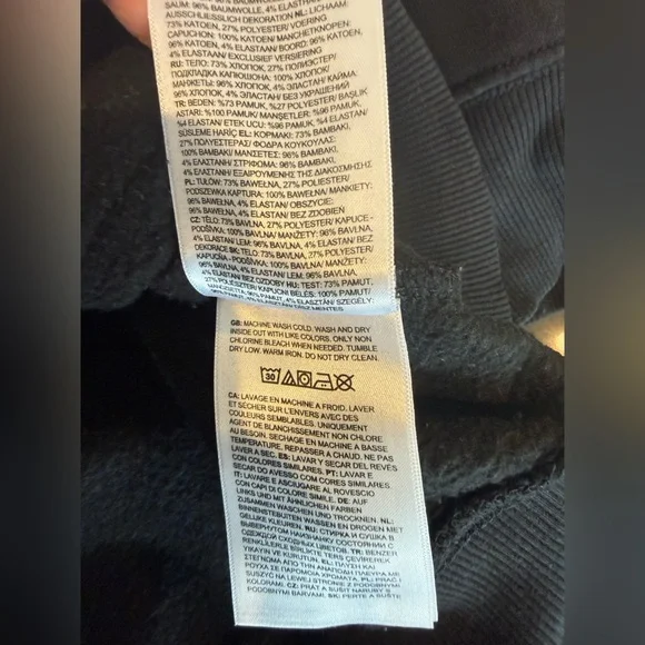 The North Face Men's Cotton Charcoal Black Hoodie - Picture 6 of 6